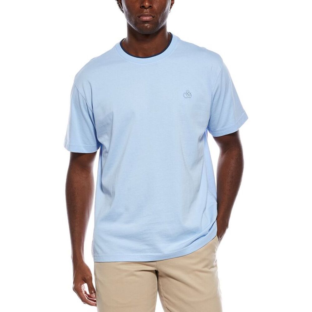 Scotch & Soda Mens  Graphic T-Shirt, Blue